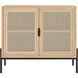 Avida 37.5 X 18.75 inch Black / Rustic Oak/Natural Sideboard, Small